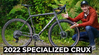 New Specialized Crux 2022 FIRST RIDE Super lightweight gravel race bike [upl. by Ardnahs]