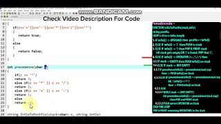 Lecture 37C Program To Convert Infix To Postfix Expression Using Stack Data Structure Full Code [upl. by Alejandra]