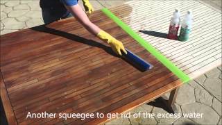 Cleaning the Teak the Marine Teak way [upl. by Murry178]