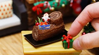 Miniatur Kue Buche de Noel🎄 Tiny Kitchen [upl. by Vullo]