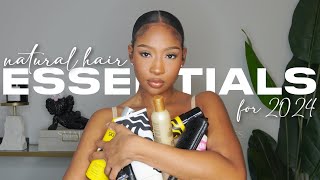 jaemajettes top natural hair essentials for 2024  best products  hacks [upl. by Katzman]