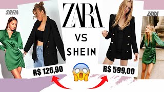 SHEIN x ZARA Encontrei as mesmas peças da ZARA na SHEIN  ZARA DUPES ON SHEIN [upl. by Oremo]