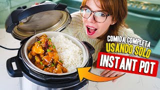 DELICIOSO POLLO A LA NARANJA USANDO SOLO INSTANT POT SIN ESTUFA 🍗🍚  Recién Cocinados [upl. by Hannis854]