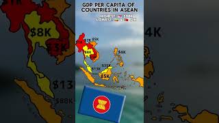 GDP per Capita in ASEAN  mapping gdp indonesia philippines thailand vietnam [upl. by Benetta352]