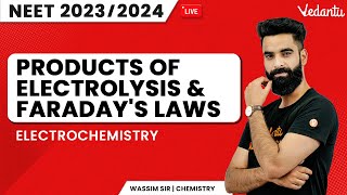 Electrochemistry  Class 12 NEET 202324  Products of Electrolysis and Faradays Laws  Wassim Sir [upl. by Hyatt23]