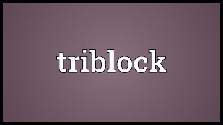 Triblock Meaning [upl. by Wendi]