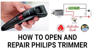 How To Open And Repair Philips QT40054006 Trimmer [upl. by Enytnoel]