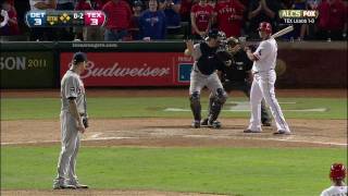 HD Oct 10 2011 ALCS Nelson Cruz walk off grand slam Texas Rangers vs Detroit Tigers [upl. by Quirk119]