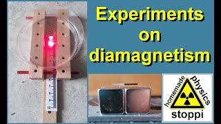 Experiments on diamagnetism  Experimente zum Diamagnetismus [upl. by Nrev]