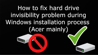 How To Fix Hard Drive Not Showing During Windows 1011 Installation Solved FIXED 2024 Acer Nitro [upl. by Bainter]