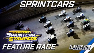 Sprintcars  Australian Sprintcar Stampede  Murray Bridge  6th Oct 2024  ClayPerView [upl. by Rehpinej]