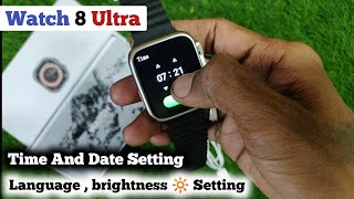 Watch 8 Ultra Time Setting  How To set time and Date Setting [upl. by Ahsema924]