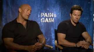 Pain amp Gain  Mark Wahlberg und Dwayne Johnsen über ihre Gemeinsamkeiten Interview [upl. by Batory]