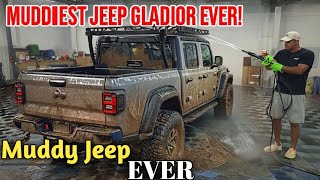 quotJeep Gladiator Deep Clean Tackling Extreme Mud and Grimequot [upl. by Ladnar]