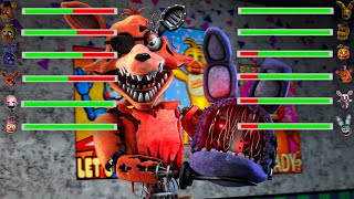 SFM FNaF Top 10 FNAF vs FIGHT Animations With Healthbars [upl. by Lalib]