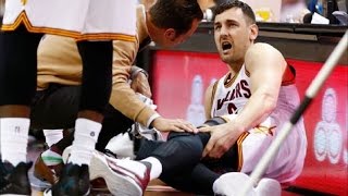 Andrew Bogut Fractures Leg in Cavs Debut  Heat vs Cavs [upl. by Ahtivak]