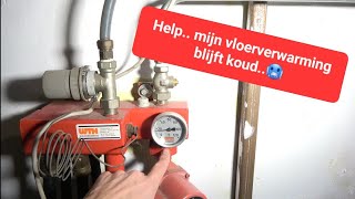 Help mijn vloerverwarming  radiator blijft koud🥶 [upl. by Antonella198]