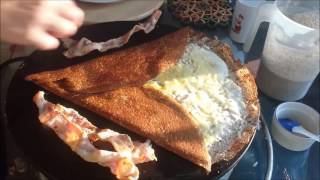 egg bacon cheese crepe  french crepe [upl. by Dorothee]