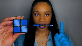 ASMR  EVERYTHING BLUE closeup whispering objects tapping drinking [upl. by Urbani467]