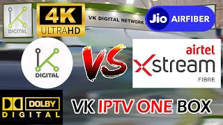 VK Digital IPTV ONE BOX  Dolby Sound  4K Quality  Airtel Xstrem Jio  New Multicast Technology [upl. by Gravante]