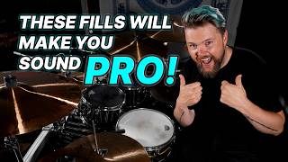 3 PROSOUNDING Beginner Drum Fills  DRUM LESSON  That Swedish Drummer [upl. by Melisent]