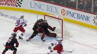 Mrazek makes spectacular save to rob Zibanejad [upl. by Aisset]