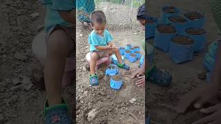 Pihu grow bag bharate huye 😂😂😂 kishan funny 123kishan comedy voiceeffects kisan duet nature [upl. by Sussman]