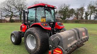 Golf course aeration using Toro ProCore 1298 and TYM T754 [upl. by Ailyt]