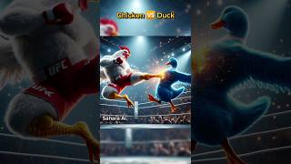 Fighting for dad👊😢 Chicken 🆚 Duck 🔥Boxing Match🔥 ai spidervenom marvel boxingevent shorts cat [upl. by Atteynek355]