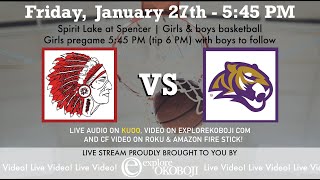 Explore Live Video Girls and Boys Basketball Spirit Lake At Spencer 600 PM [upl. by Anileve]