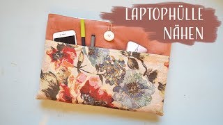 DIY Laptophülle selber nähen  Handyhülle  Tablethülle [upl. by Selena]