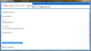 Convert double to int c code example [upl. by Cirad]