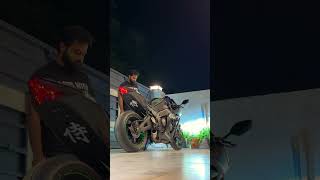 Zx10r cold Start 💥back fire🥵shorts [upl. by Nohtahoj724]