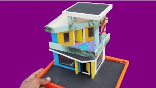 cardboard house model gatte ka ghar cardboard modern house model Cardboard house model [upl. by Raybin]