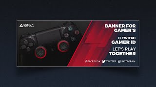 Gaming Banner  Web Banner Design in Affinity Designer [upl. by Lrat]