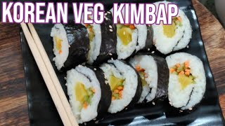 Korean veg kimbap recipe in Hindi radish pickle recipewith unique techniques tasty and delicious [upl. by Raveaux]