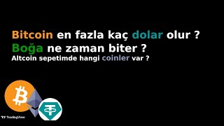 Boğa ne zaman biter   Sepetim ve alım seviyelerim  Bitcoin en fazla kaç dolar olur [upl. by Ainoval]