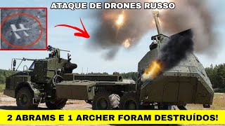 Como o Lancet russo destruiu 1 Archer e 2 tanques Abrams [upl. by Pownall]