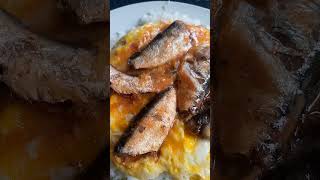 FRIED EGG SARDINES RICE ASMR short shorts [upl. by Ark]