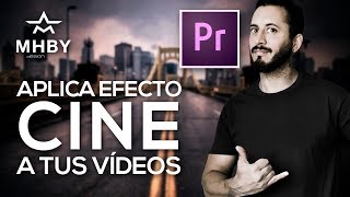 Efecto CINEMATOGRÁFICO en PREMIERE PRO 2018 👍 en 3 Pasos [upl. by Moyer]