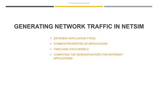 Generating Network Traffic in NetSim [upl. by Laemsi]