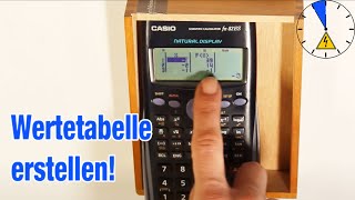 Wertetabelle erstellen mit CASIO fx 82 ES Tutorial [upl. by Stalker]