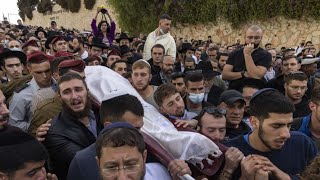 לווית אליהו דוד קיי היquotד  Thousands Attend Funeral For Terror Victim Eliyahu David Kay Z”l [upl. by Merridie545]