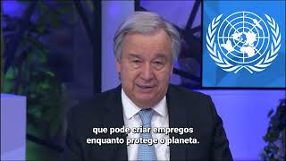 Mensagem do secretáriogeral da ONU António Guterres sobre Conferência dos Oceanos [upl. by Keviv526]