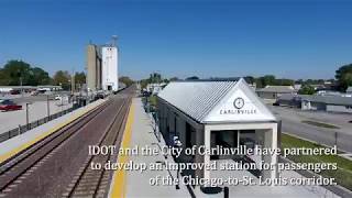 IDOT drone footage of the renovated Carlinville Station [upl. by Naie]