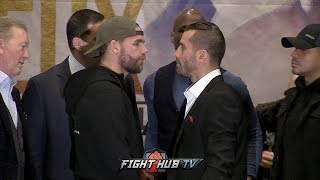 BJ SAUNDERS VS DAVID LEMIEUX FULL FACE OFF VIDEO  FINAL PRESS CONFERENCE [upl. by Darrel]