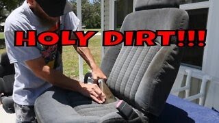 CLEANING OUR JUNKYARD CHEVY S10 SEATS [upl. by Chrysa]