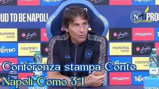 Conferenza stampa Conte post NapoliComo 31 in Serie A 2425 [upl. by Tneciv]