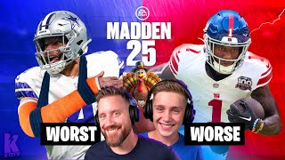 Worst Team vs Worse Team Thanksgiving Turkey Bowl in Madden 25 [upl. by Naloj]