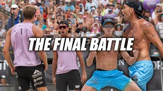 ABSOLUTE INSANE BEACH VOLLEYBALL FINAL  TaCrabb  Sander vs TrCrabb  Bourne AVP Chicago Open [upl. by Emilee]